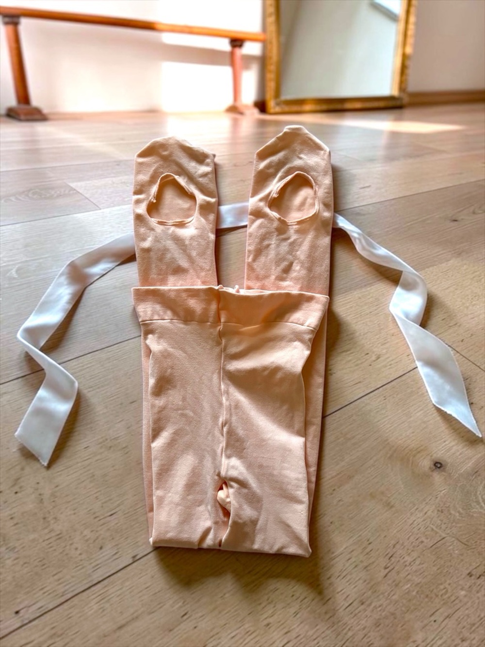 Weissman Light Pink Convertible Dance Tights – Child Large LC